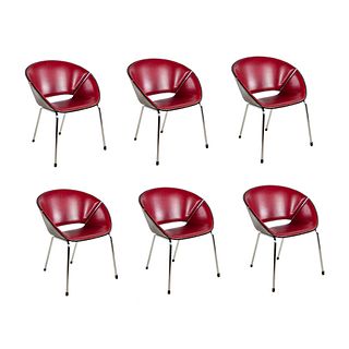 (6) Wolfgang Mezger Lipse Side Chairs