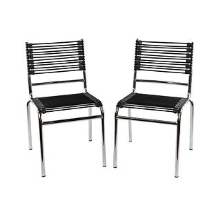 (2) Rene Hurbst 'Sandows' Style Bungie Side Chairs