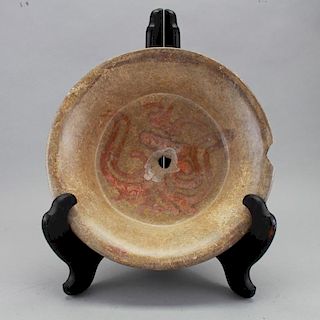 Pre Columbian Earthenware Dish, Yucatta