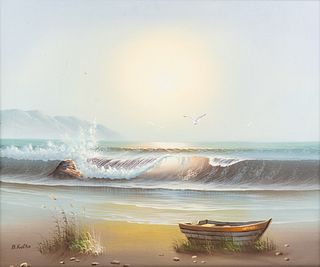 B. Kothe 'Sunset over Ocean' O/C Painting