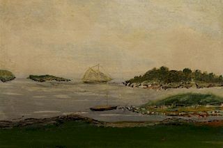 Early 20th C. New England Coastal Scene