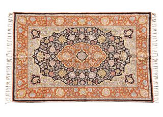 Keshan Crewel Stitch Chain Stitch Tapestry Rug