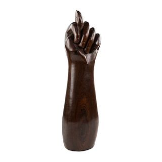 Hand Carved Jatoba Wood 'Fig' Good Luck Sculpture
