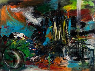 Jan Franklin Abstract O/C Painting