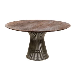 Warren Platner for Knoll Round Top Wood Dining Table