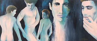 Bill Green Male Nude Acrylic Painting
