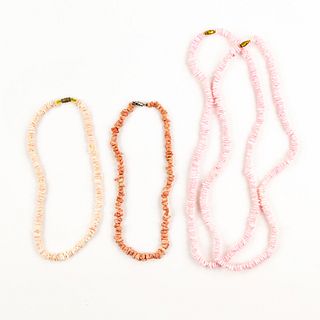 (4) Coral Necklaces incl Angel Skin