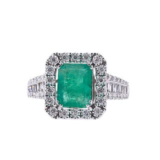 Effy 14k Gold Diamond Emerald Ring