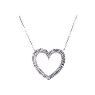 Tiffany &amp; Co Metro Platinum Diamond Heart Necklace