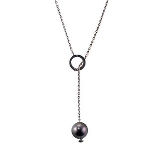 Mikimoto Pearls in Motion South Sea Pearl Diamond Gold Lariat Necklace