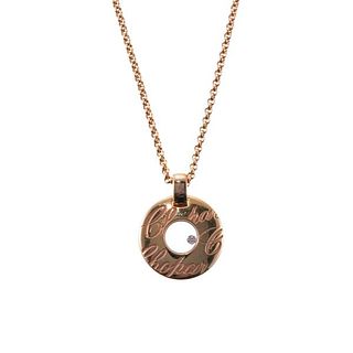 Chopard Choppardissimo 18k Rose Gold Diamond Pendant Necklace