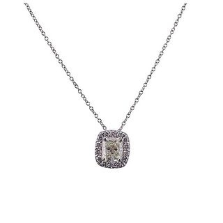 18k Gold 1.25ctw Diamond Pendant Necklace