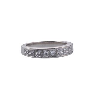1ctw Diamond Platinum Wedding Band Ring 
