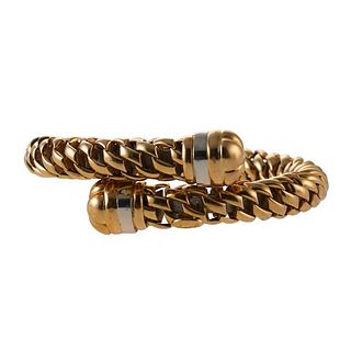 Fope 18k Gold Bypass Flex Cuff Bracelet