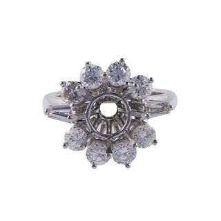 18k Gold Diamond Engagement Ring Mounting