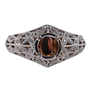 House of Baguettes 14k Gold Diamond Engagement Ring Setting