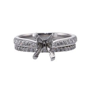 Sylvie 18k Gold Diamond Engagement Ring Mounting