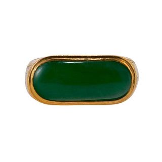 22k Yellow Gold Jade Ring