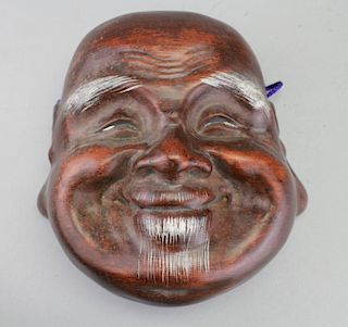 20th C. Carved Chinese Buddha Mask