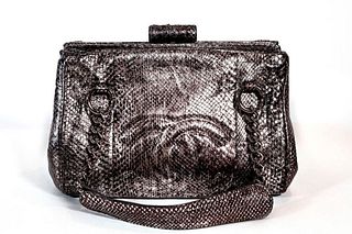 Rare Silver Python Chanel Handbag