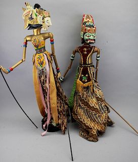 (2) 20th C. Puppets, Indonesia