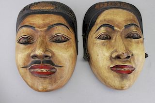 (2) Painted Masks, Indonesia
