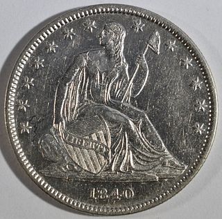 1840-O SEATED LIBERTY HALF DOLLAR AU/BU