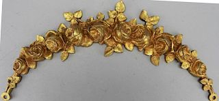 Antique French Gilt Bronze Floral Wall Mount
