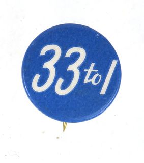 1945 Pabst Blue Ribbon Beer ¾ inch Pinback 