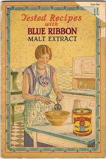 1927 tested Recipes with Blue Ribbon Malt Extract Booklet Peoria Heights Illinois