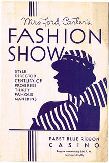 1933 Worlds Fair Mrs. Ford Carter's Fashion Show Program Pabst Casino