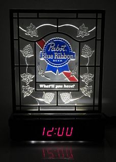 1994 Pabst Blue Ribbon Beer Digital Clock Clock 