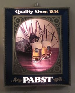 1980 Pabst Blue Ribbon Duck Decoy (P - 1792 - T) Plastic - Faced Illuminated Sign 