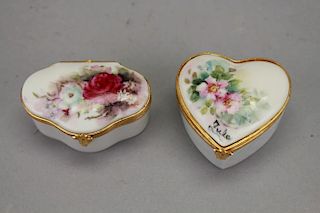 (2) Limoges Porcelain Pill Boxes