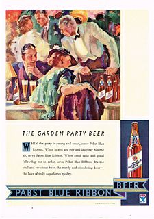 1934 Pabst Blue Ribbon Beer Print Ad 