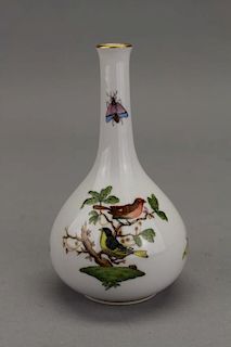 Hungarian Herend Porcelain Floral Stick Vase