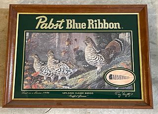 1997 Pabst Upland Game Birds #1 RUFFLED GROUSE Bar Mirror 