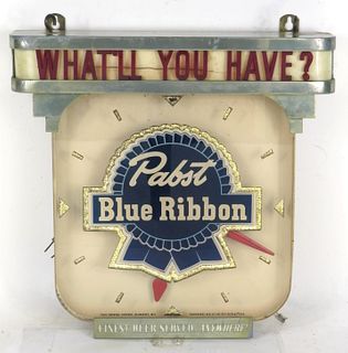 1948 Pabst Blue Ribbon Beer ROG Clock 