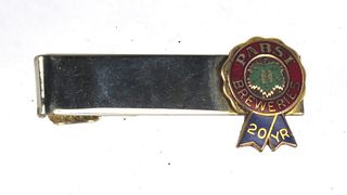 1970 Pabst Brewery 20-Year Gold Tie Clip 