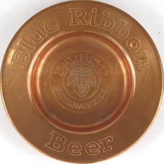 1939 Pabst Blue Ribbon Beer Copper Metal Ashtray 