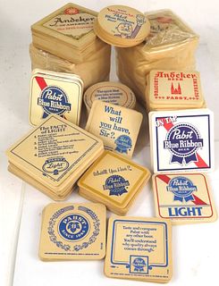 1968 Large Bulk Lot of Pabst Brands Coasters Coaster 