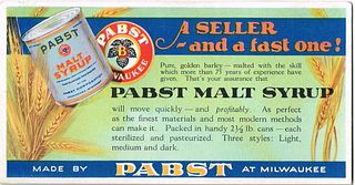 1921 Pabst Malt Syrup Ink Blotter 