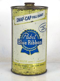 1956 Pabst Blue Ribbon Beer (former lamp) 32oz One Quart 217 - 03 24 to 32oz Cans 