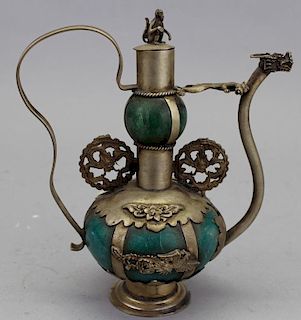 20th C. Tibetan Figural Vessel