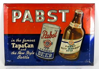1936 Pabst Export Beer TOC Tin Over Cardboard Sign 