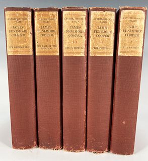 5 VOL JAMES FENIMORE COOPER LEATHER STOCKING TALES