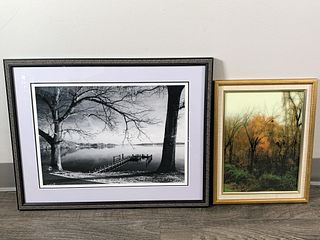 ART PHOTOGRAPHS OF TREES & DOCK SIGNED DATED