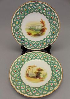 (2) 19th C. Minton Porcelain Dishes (as is)
