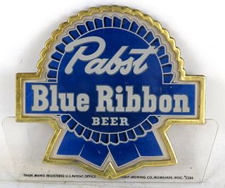 1952 Pabst Blue Ribbon Beer Plastic Indoor Wall Plaque