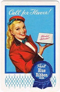 1942 Pabst Blue Ribbon Beer (blue +++) Playing Card Deck 